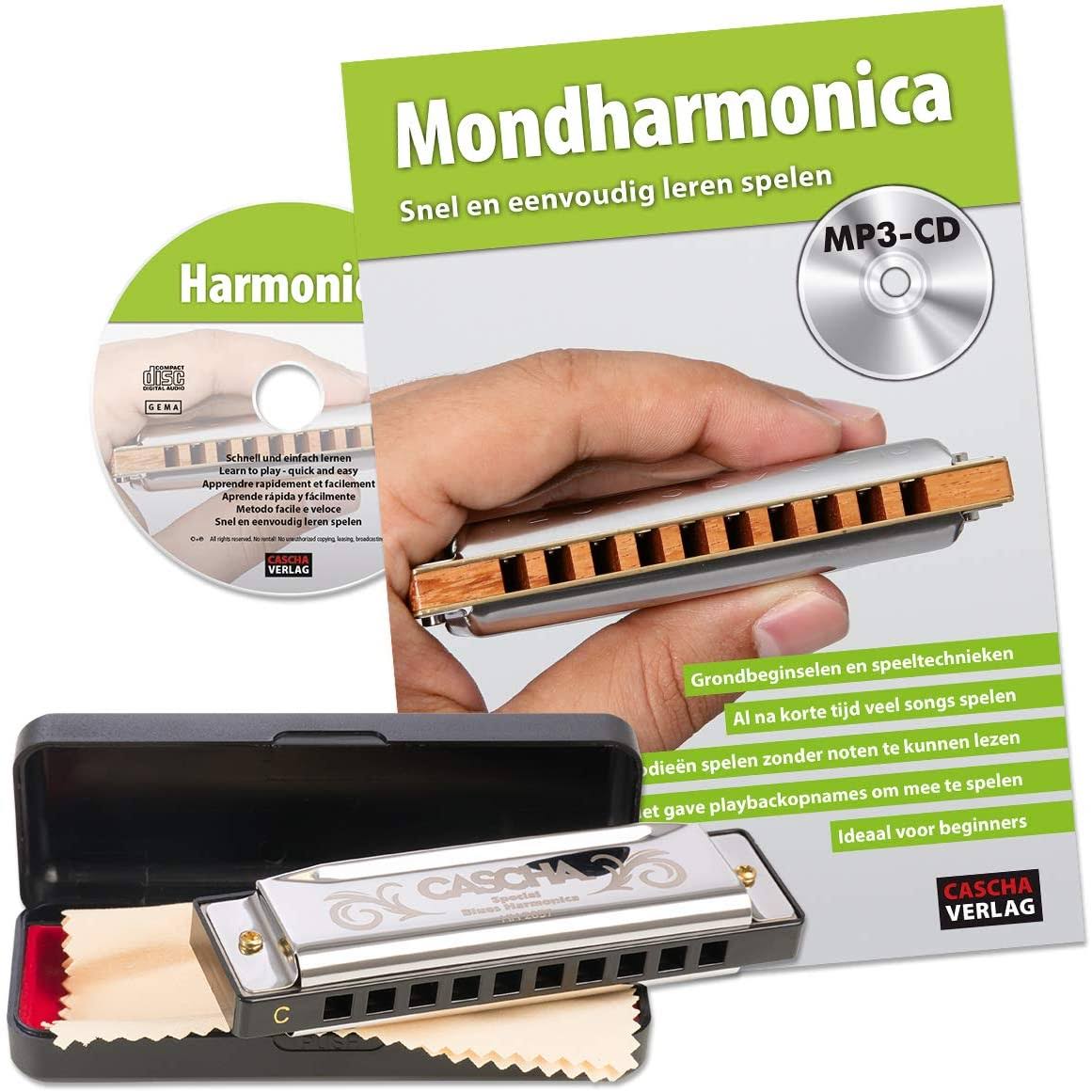 Beginners Set with Case, Care Cloth and Instruction Book, C Major Harmonica E162