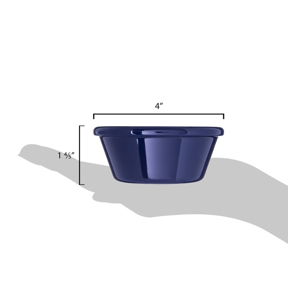 Cobalt Blue Plastic 6 oz Ramekin T9725