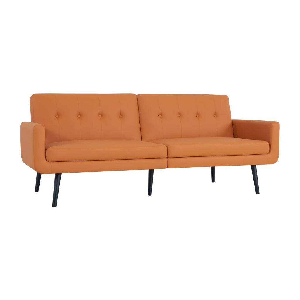 Caramel Air Leather Futon Sofa Bed X737
