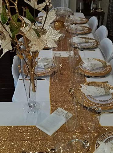 4.5 oz Gold Glitter Disposable Champagne Flutes W7935