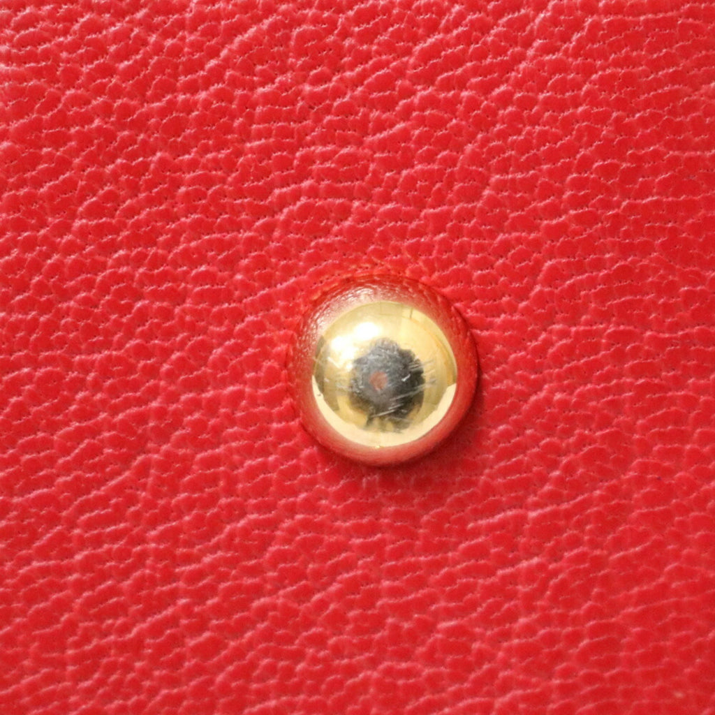 Pre-Owned Red Leather Handbag B123