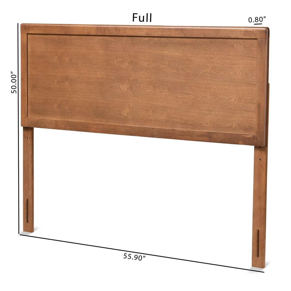 Ash Walnut Finished Wood Full Size Headboard U140638