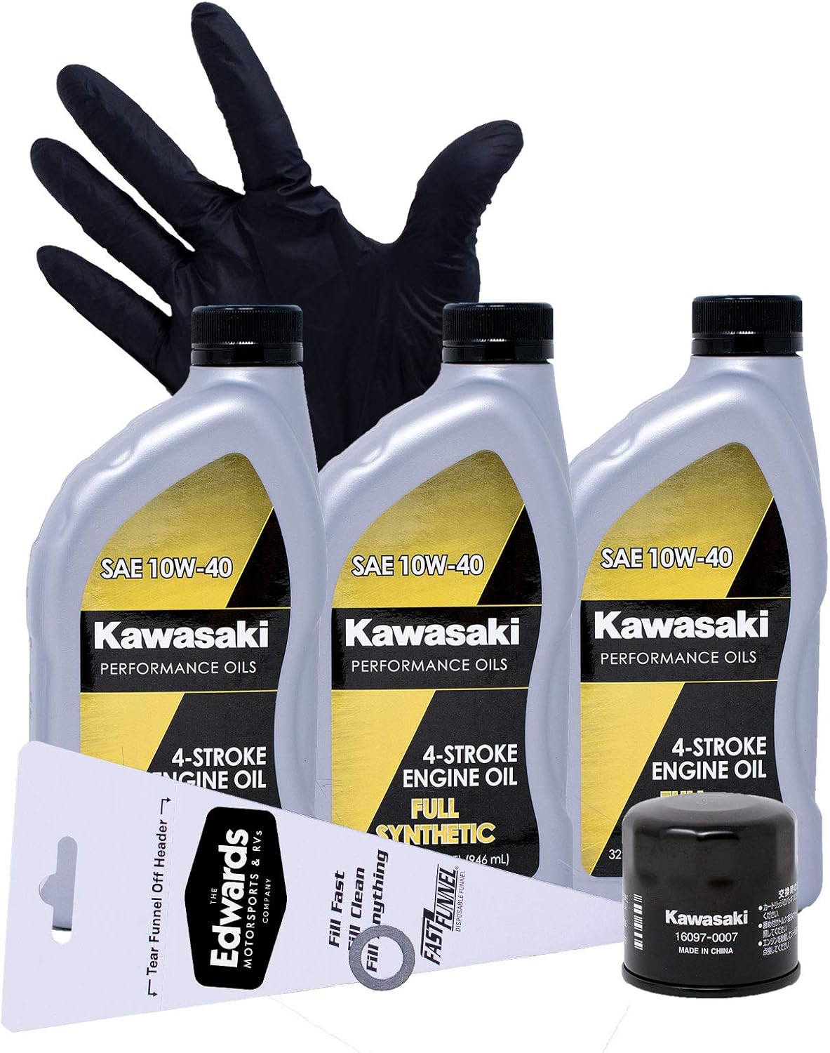 Oil Change Kit for Kawasaki Brute Force 750 ATV, Full Synthetic, Pack of 2 U949366
