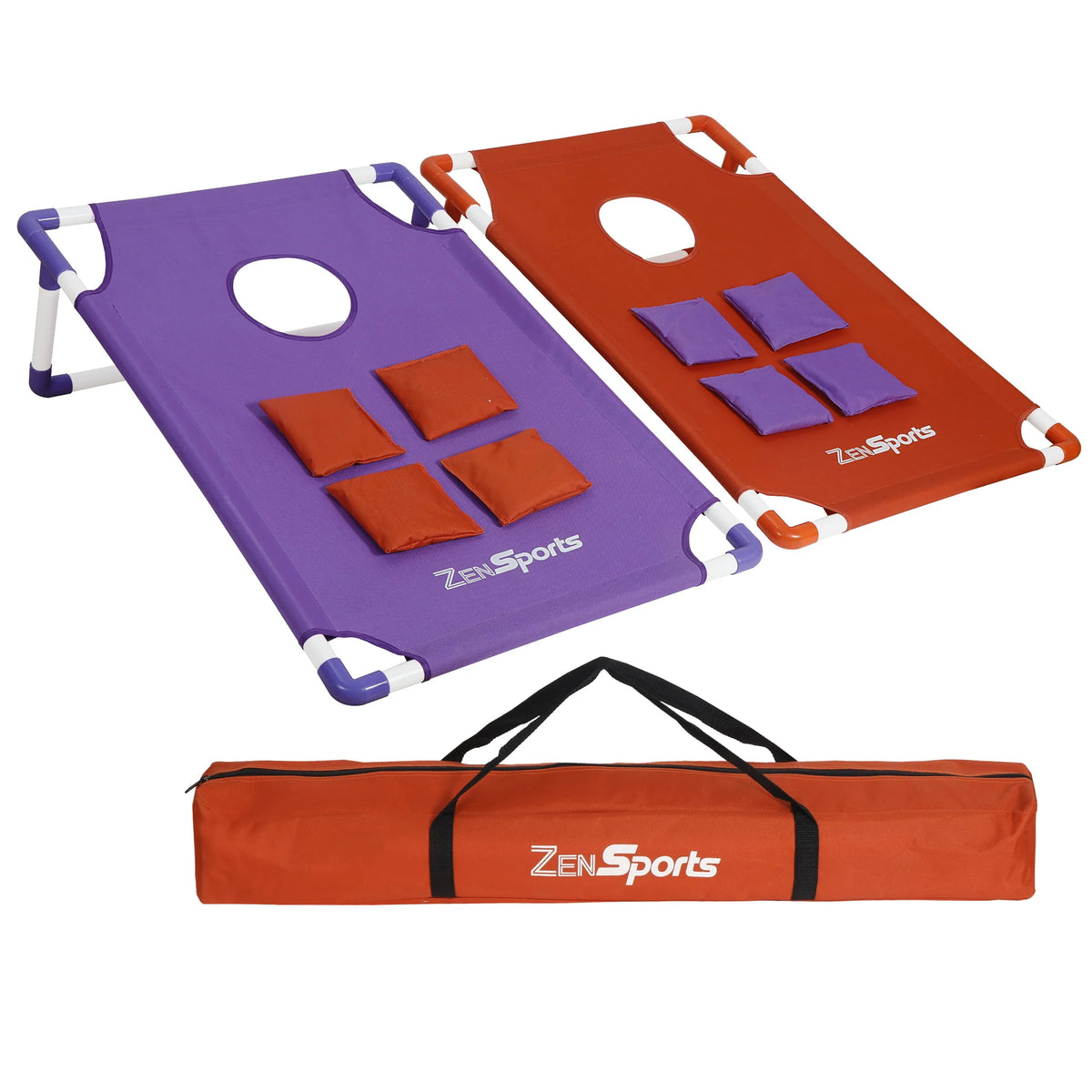 Portable PVC Cornhole Game Set with Case D75327