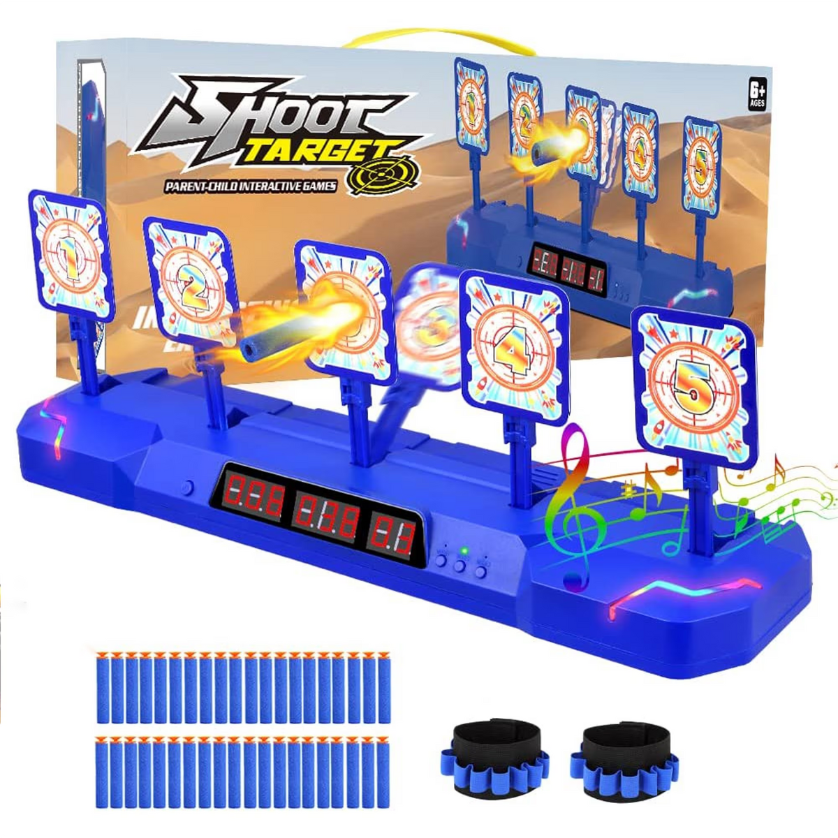 Electronic Scoring Auto Reset Shooting Digital Target for Nerf Guns Toys T235955