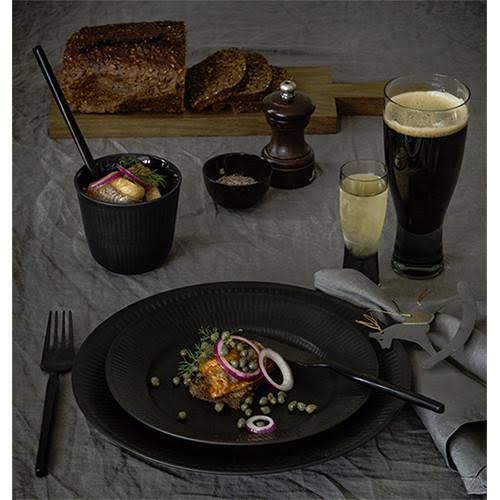 Black Fluted Salad Plate Y631717