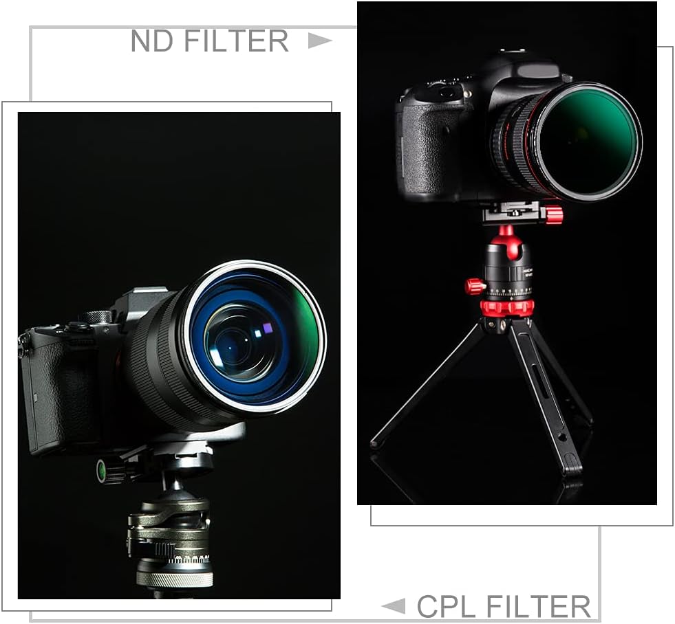 46mm ND8 ND64 CPL Circular Polarizer Filter Kit with Multi-Layer Coatings, Pack of 2 P17713
