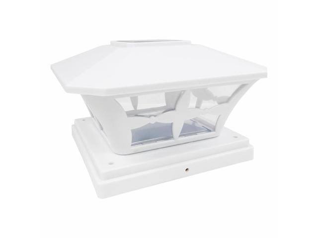 8 Pack Black White Solar Post Deck Cap Light M23045