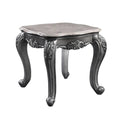 Gray Marble Top Wooden End Table W61042