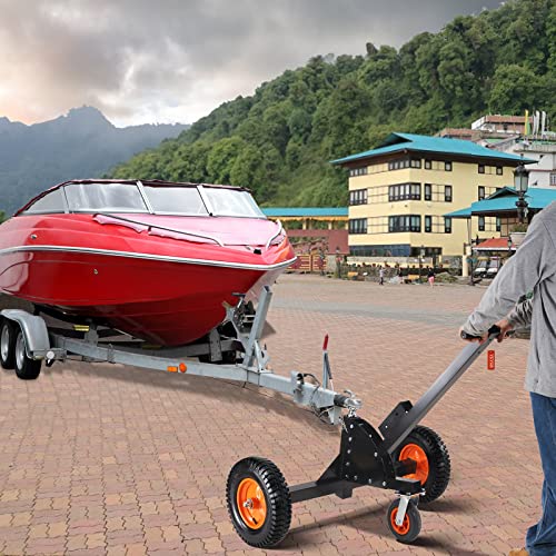 Adjustable Trailer Dolly with 1-7/8'' Hitch Ball & 10'' Solid Tires, 16''-24'' Adjustable Height, 600lbs Tongue Weight Capacity E582227