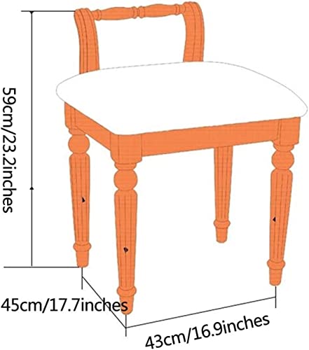Vanity Stool Chair with Backrest Y705