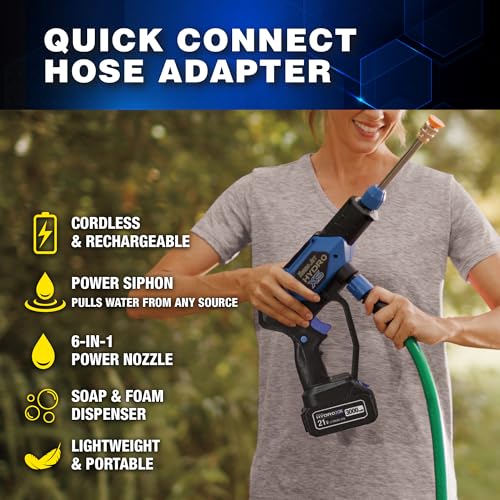 Portable Cordless Pressure Washer with 6-in-1 Nozzle Z867687