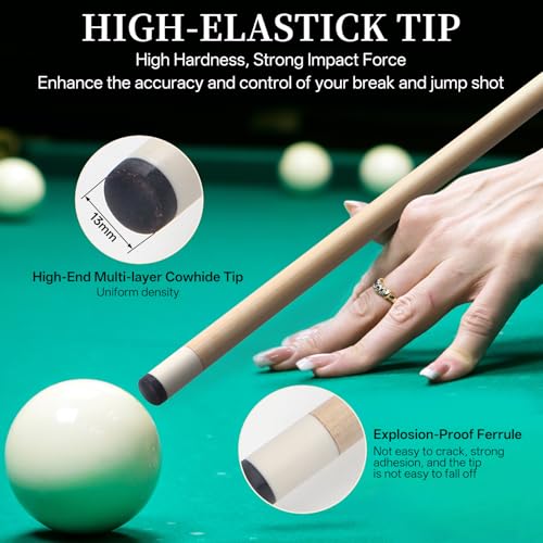 58 Inch 18~21Oz Canadian Maple Pool Cue Stick Set O855