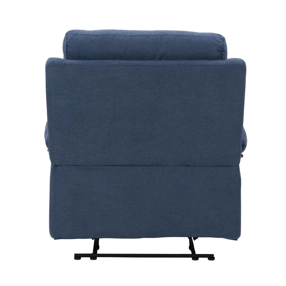 Blue Fabric Manual Recliner N9717