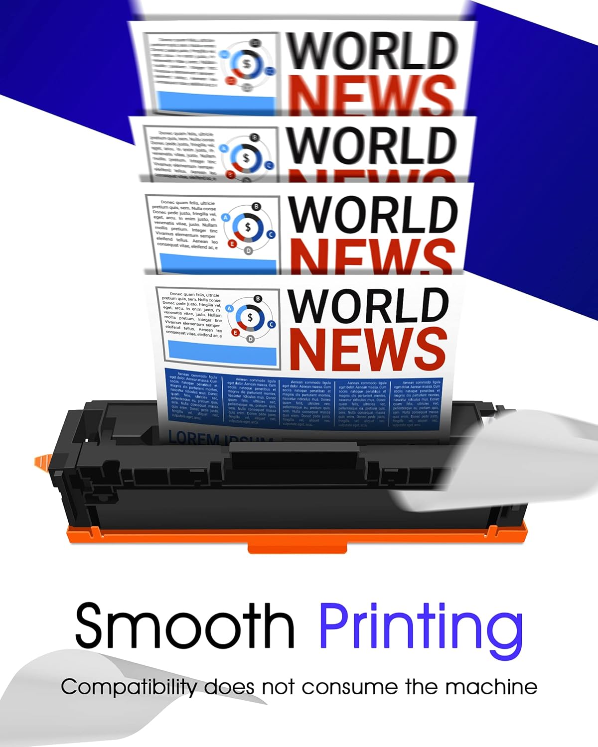 Compatible Toner Cartridge Replacement 4-Pack D365
