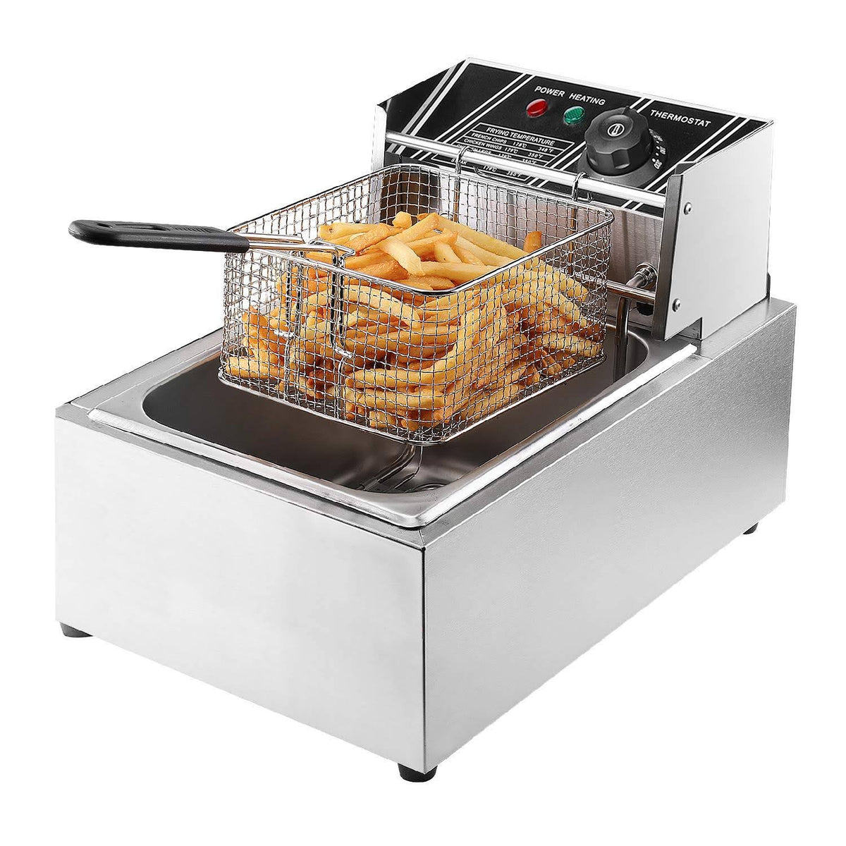 2500W 6 Liter Stainless Steel Electric Deep Fryer with Basket I847247