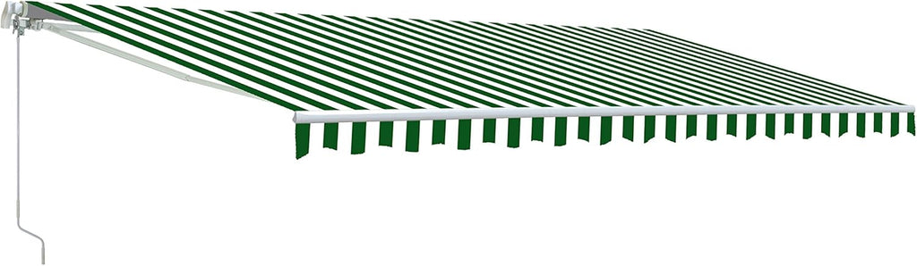 Red/White Stripe Retractable Motorized Patio Awning, 20' x 10' J122466