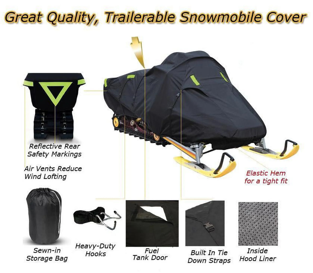 Trailerable 600 Denier Snowmobile Cover E805596
