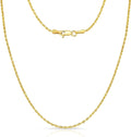 10k Yellow Gold Diamond Cut Rope Chain Necklace V41827