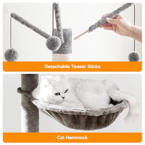 Wooden Cat Tree with Litter Box Enclosure D973