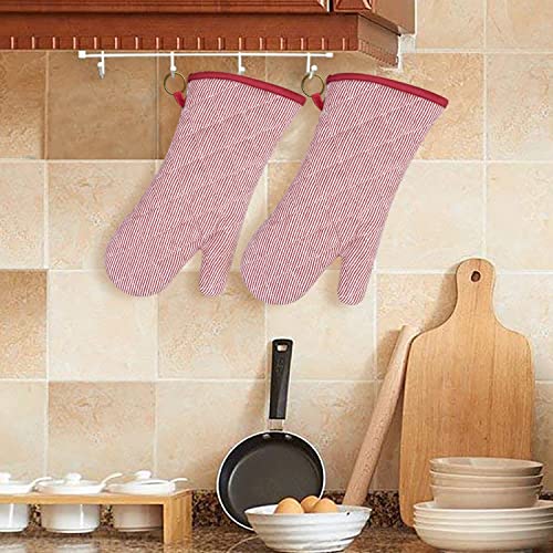 1 Pair 100% Cotton Heat Resistant Oven Mitts L4484