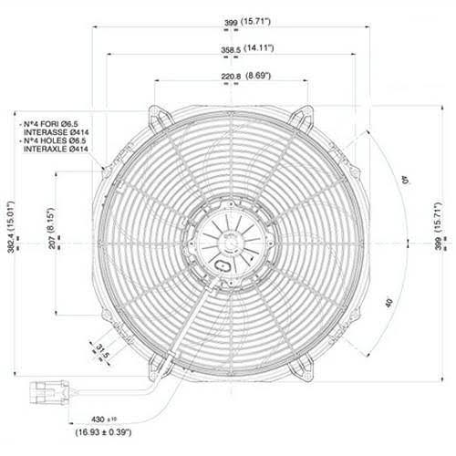 16in Puller Fan Curved Blade J834528