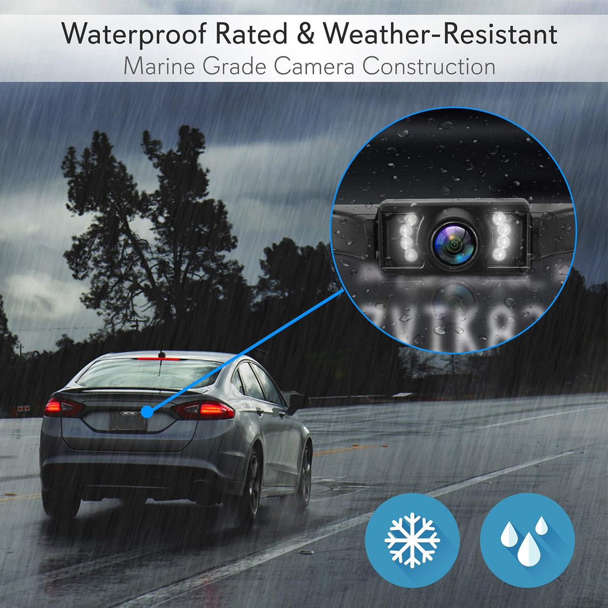 Waterproof Wireless Rear View Camera with 4.3” Color LCD Display W43221