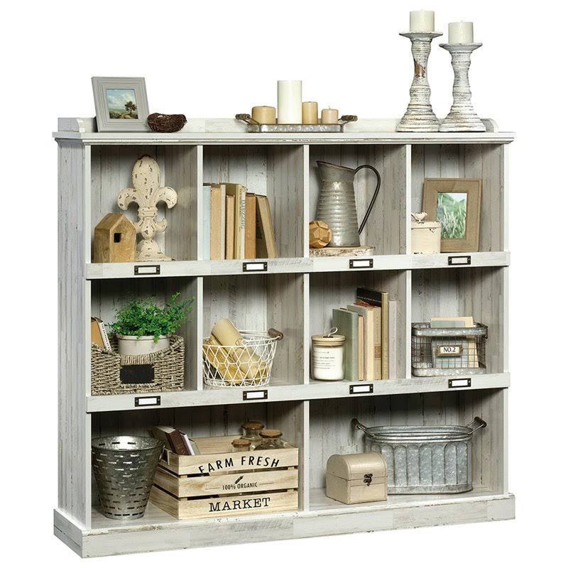 White 10-Cubby Engineered Wood Bookcase B141215