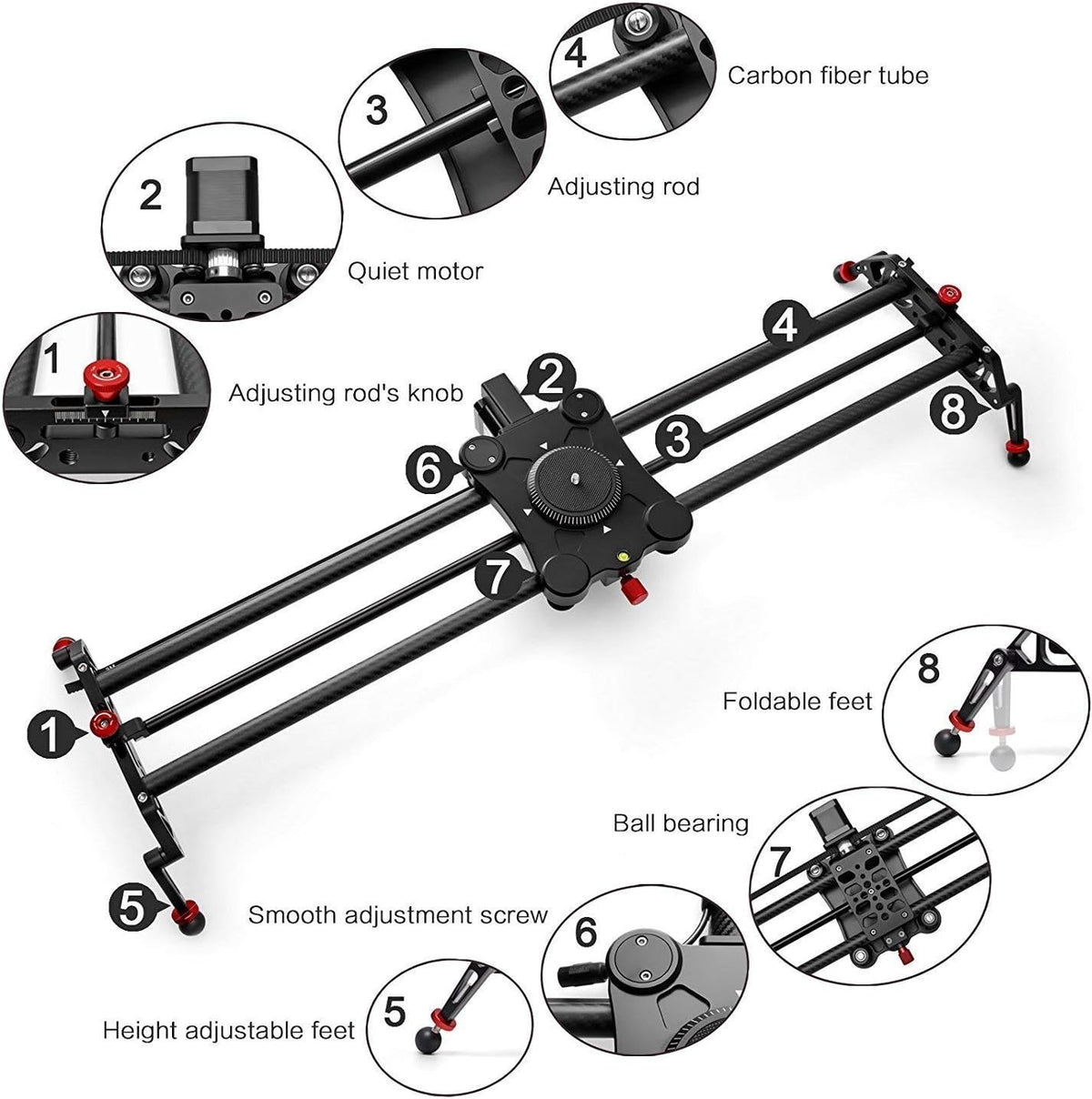 31 80cm Camera Slider Rail System U653