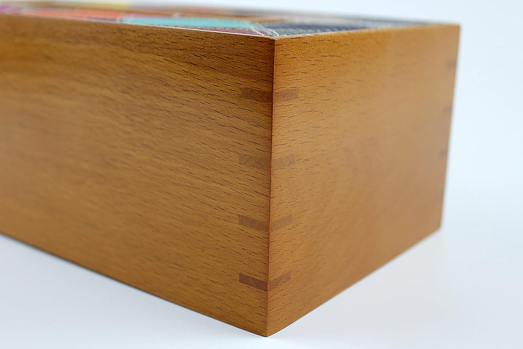 Rectangular Solid Wood Tissue Box Cover with Magnetic Lid, Pack of 2 Z953