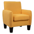 Yellow Linen Accent Arm Chair O75491