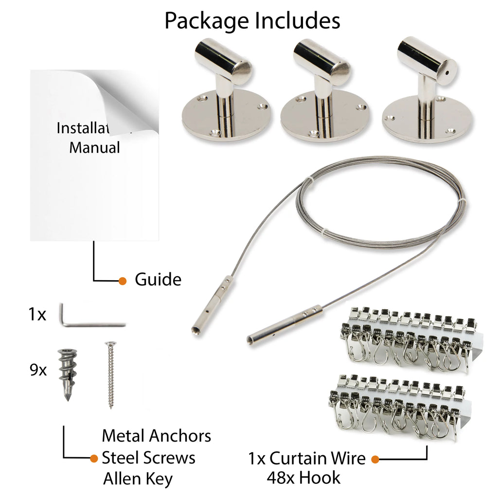Picture Hanging Kit with 48 Wire Photo Clips V18646