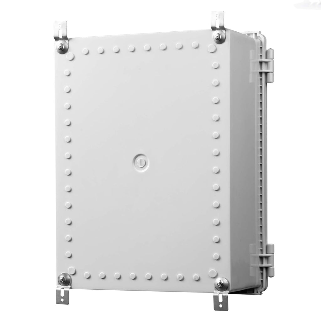 IP67 Waterproof Hinged Cover Plastic Junction Box with Mounting Plate 400×300×180mm B589428