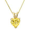 14k Yellow Gold Solitaire Moissanite Pendant with 18" Chain L870386