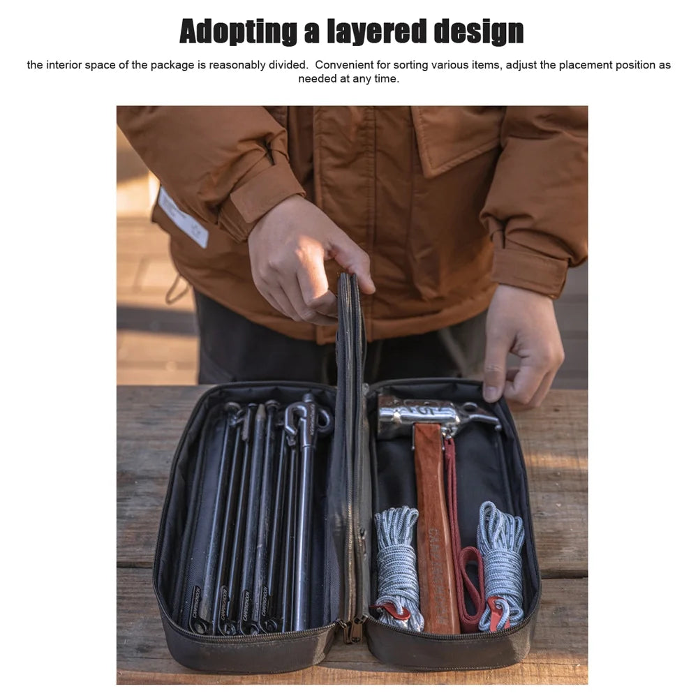 Long Ground Nail Storage Bag Portable Organizer P86588