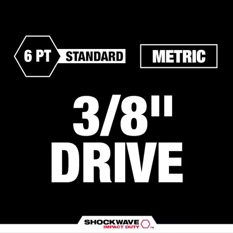 3/8 in. Drive Metric 6 Point Impact Socket Set 14-Piece A647
