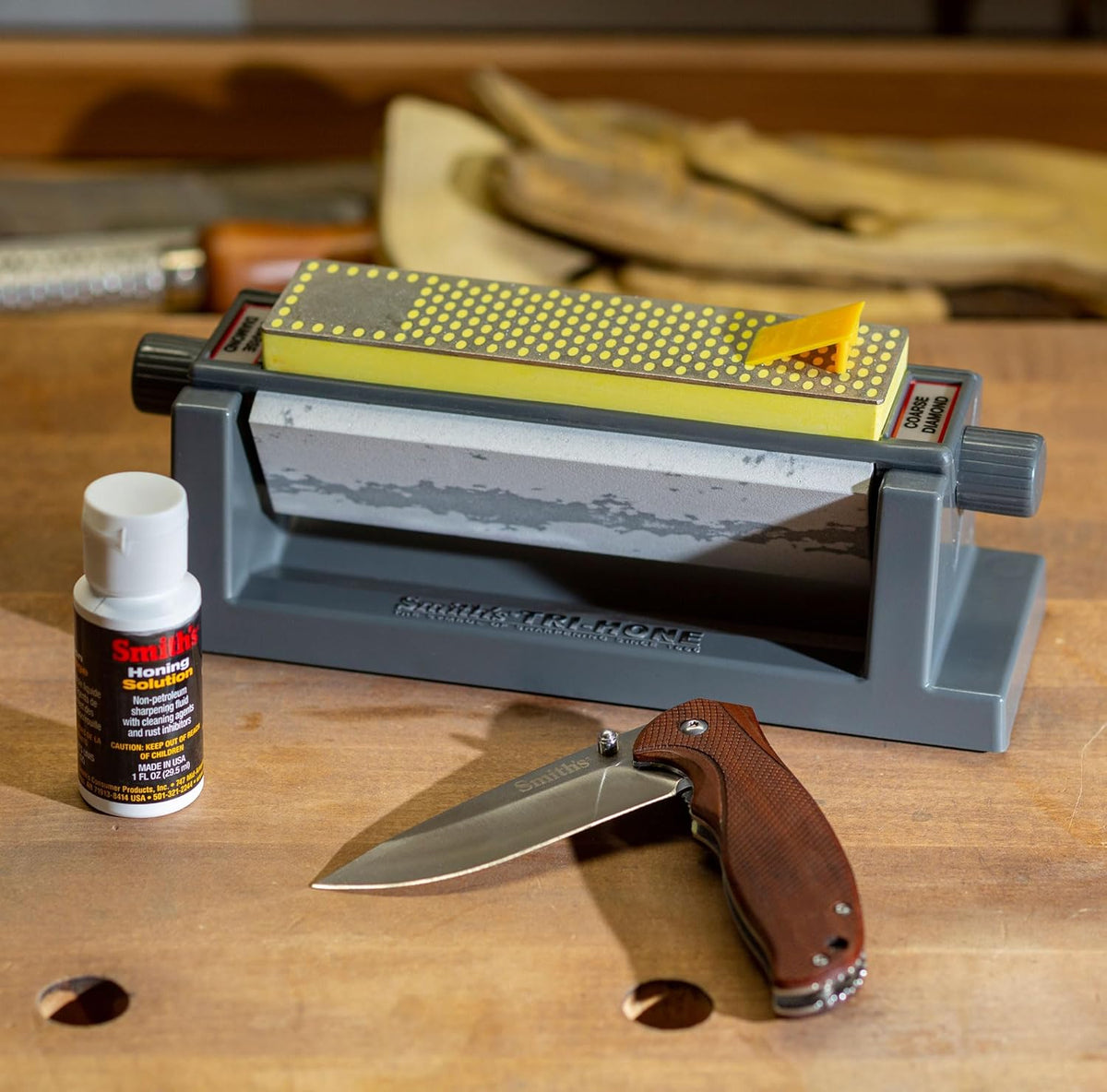 6" Diamond Sharpening Stone System - Grey - Fine, Natural, & Coarse Stones B955031