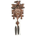 One Day Hand-Carved Cuckoo Clock with Five Maple Leaves & One Bird, Yellow Z51464