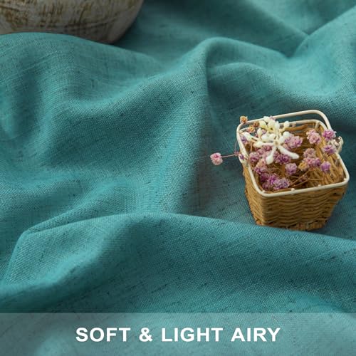 Natural Linen Cream Window Valance 3 Inch Rod Pocket Semi Sheer Light Filtering 18 Inch Length M693785