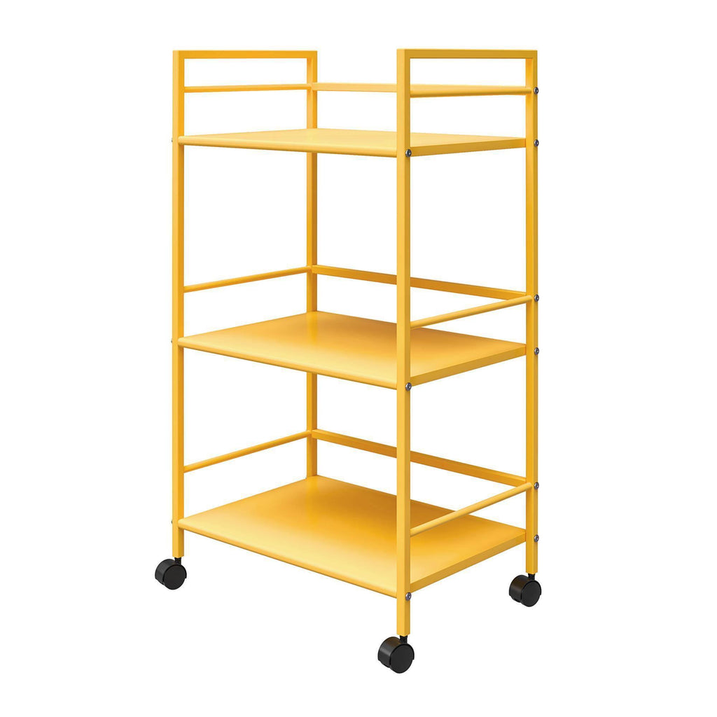 Yellow Metal Rolling Cart B2402