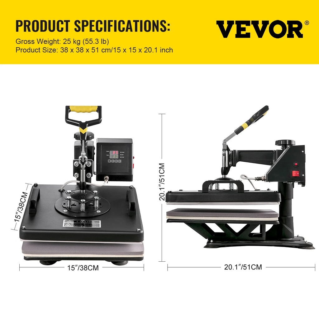 15X15 inch 5 in 1 Digital Heat Press Machine P950