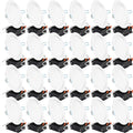 24 Pack 4 Inch Ultra Thin LED Recessed Ceiling Lights, 3000K Warm White, Dimmable 10W=60W, 650 LM, Baffle Trim Damp Rated, Canless Wafer Thin with Junction Box N977377
