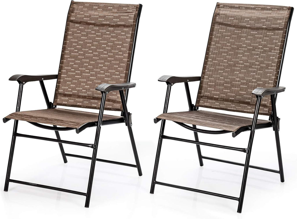 2-Pack Patio Dining Chairs with Armrest P871048