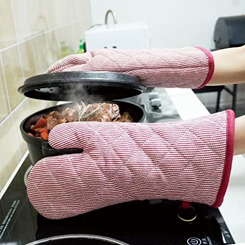 1 Pair 100% Cotton Heat Resistant Oven Mitts L4484
