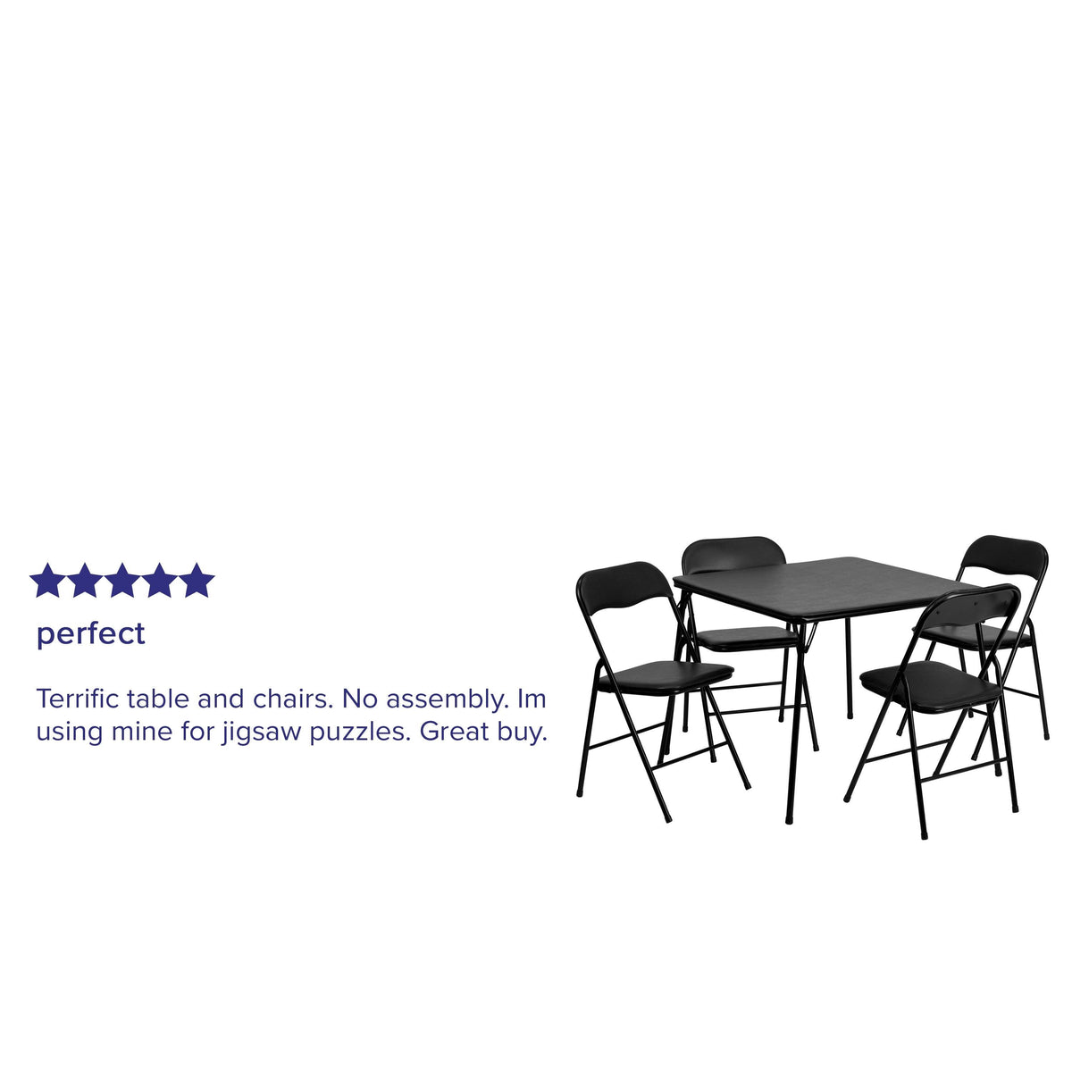 5 Piece Folding Card Table and Chair Set B879110