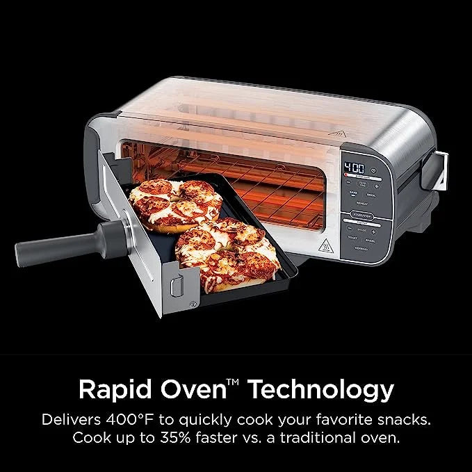 Open Box 2-IN-1 Compact Toaster Oven Stainless Steel S8403