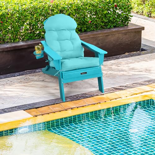 Set of 4 Waterproof High Back Patio Chair Cushions D297