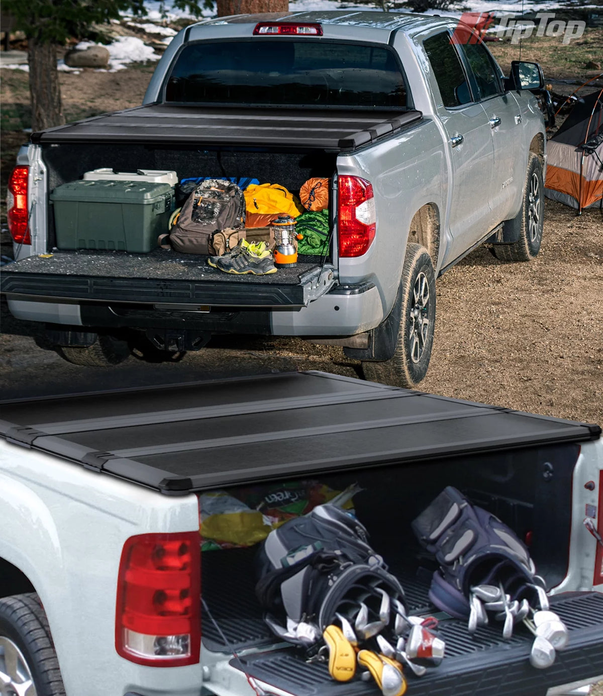 Tri-Fold Hard Tonneau Cover Truck Bed FRP S3781