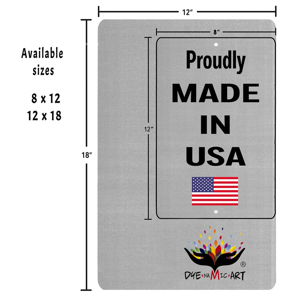 Beige 12"x18" Metal Sign D603620