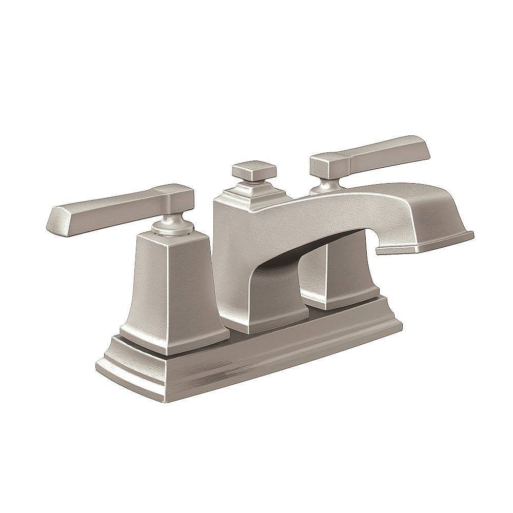 Spot Resist Brushed Nickel Two-Handle Bathroom Faucet P413052